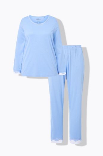 Moda za polnejše Pidžama s dodatkom ukrasne čipke plus velikost, xxl, Ulla Popken in Johann Popken (JP1880)