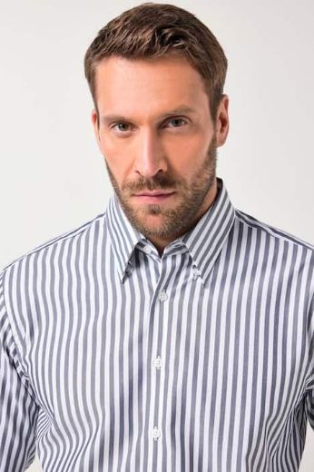 Moda za polnejše Košulja dugih rukava na pruge plus velikost, xxl, Ulla Popken in Johann Popken (JP1880)