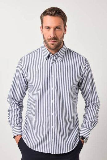 Moda za polnejše Košulja dugih rukava na pruge plus velikost, xxl, Ulla Popken in Johann Popken (JP1880)