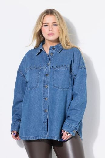 Moda za polnejše Košulja traper izlgeda plus velikost, xxl, Ulla Popken in Johann Popken (JP1880)