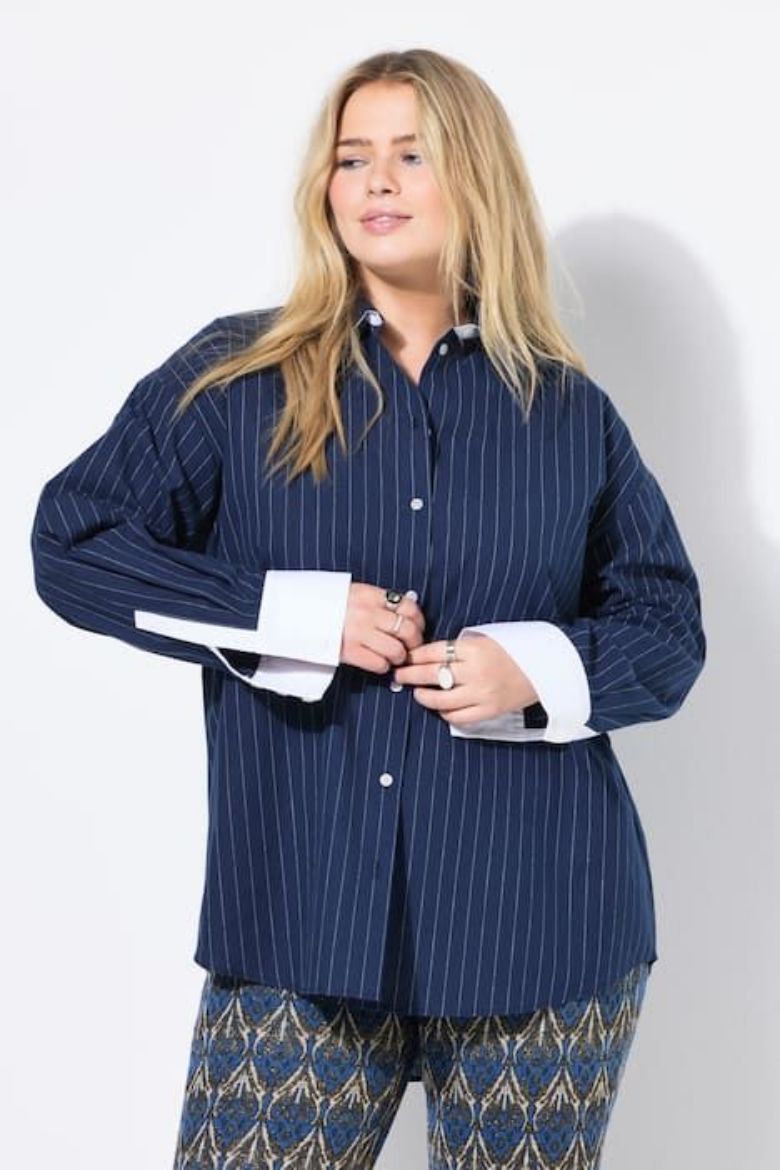 Moda za polnejše Košulja dugih rukava na pruge plus velikost, xxl, Ulla Popken in Johann Popken (JP1880)