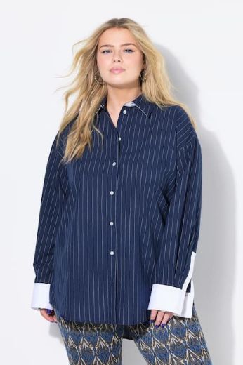 Moda za polnejše Košulja dugih rukava na pruge plus velikost, xxl, Ulla Popken in Johann Popken (JP1880)