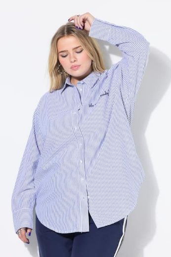 Moda za polnejše Košulja dugih rukava na pruge plus velikost, xxl, Ulla Popken in Johann Popken (JP1880)