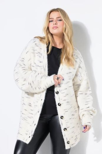 Moda za polnejše Kardigan vuneni na kopčanje plus velikost, xxl, Ulla Popken in Johann Popken (JP1880)