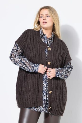 Moda za polnejše Kardigan na kopčanje plus velikost, xxl, Ulla Popken in Johann Popken (JP1880)