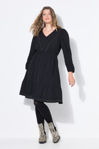 Moda za polnejše Haljina dugih rukava A kroja plus velikost, xxl, Ulla Popken in Johann Popken (JP1880)