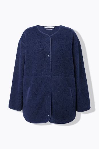 Moda za polnejše Majica dugih rukva od flisa na kopčanje plus velikost, xxl, Ulla Popken in Johann Popken (JP1880)