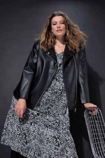 Moda za polnejše Jakna od umjetne kože šireg kroja plus velikost, xxl, Ulla Popken in Johann Popken (JP1880)