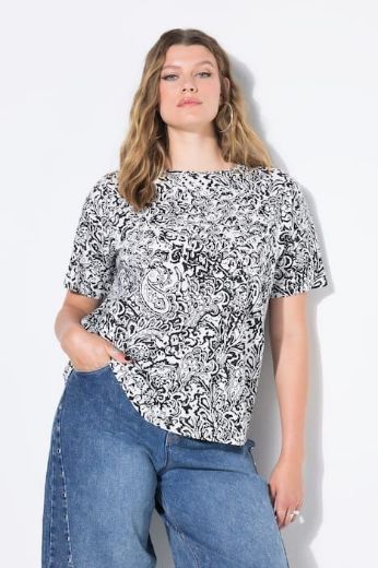 Moda za polnejše Majica kratkih rukava plus velikost, xxl, Ulla Popken in Johann Popken (JP1880)