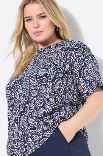 Moda za polnejše Majica kratkih rukava šireg kroja plus velikost, xxl, Ulla Popken in Johann Popken (JP1880)