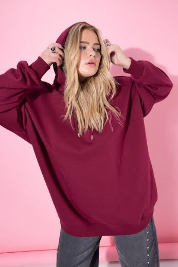 Moda za polnejše Majica dugih rukava s kapuljačom šireg kroja plus velikost, xxl, Ulla Popken in Johann Popken (JP1880)