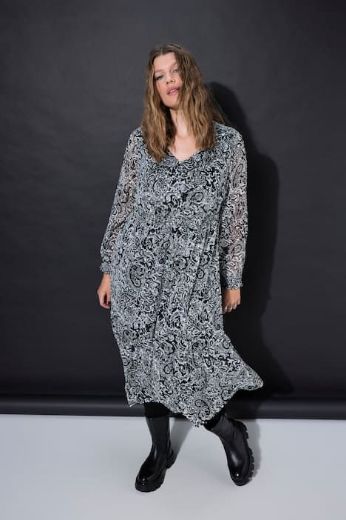 Moda za polnejše Haljina midi dugih rukava plus velikost, xxl, Ulla Popken in Johann Popken (JP1880)