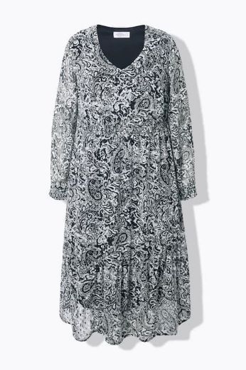 Moda za polnejše Haljina midi dugih rukava plus velikost, xxl, Ulla Popken in Johann Popken (JP1880)
