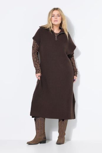 Moda za polnejše Haljina pletena visokog ovratnika bez rukava plus velikost, xxl, Ulla Popken in Johann Popken (JP1880)