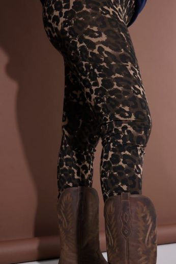 Moda za polnejše Tajice visokog struka s leopard uzorkom plus velikost, xxl, Ulla Popken in Johann Popken (JP1880)