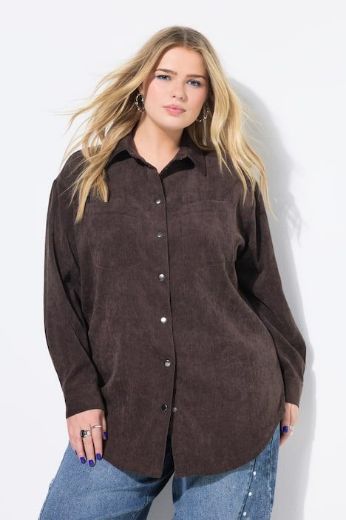 Moda za polnejše Košulja od samta dugih rukava šireg kroja plus velikost, xxl, Ulla Popken in Johann Popken (JP1880)