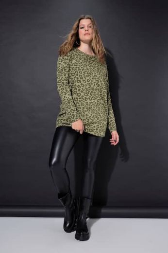 Moda za polnejše Majica dugih rukava s leopard printom plus velikost, xxl, Ulla Popken in Johann Popken (JP1880)
