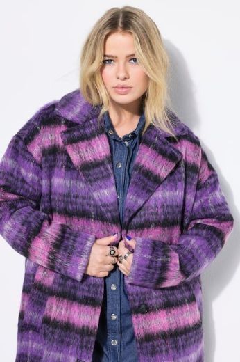 Moda za polnejše Kaput karirani plus velikost, xxl, Ulla Popken in Johann Popken (JP1880)