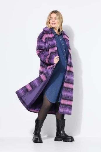 Moda za polnejše Kaput karirani plus velikost, xxl, Ulla Popken in Johann Popken (JP1880)