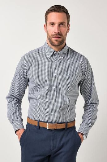 Moda za polnejše Košulja karirana dugih rukava plus velikost, xxl, Ulla Popken in Johann Popken (JP1880)