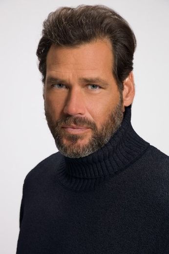 Moda za polnejše Pulover pleteni dolčevita plus velikost, xxl, Ulla Popken in Johann Popken (JP1880)