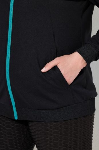 Moda za polnejše Majica dugih rukava s patentnim zatvaračem plus velikost, xxl, Ulla Popken in Johann Popken (JP1880)