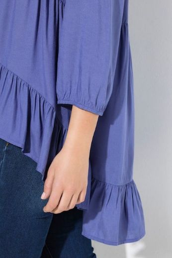 Moda za polnejše Bluza 3/4 rukav na volane plus velikost, xxl, Ulla Popken in Johann Popken (JP1880)