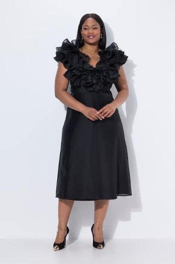 Moda za polnejše Haljina elegantna bez rukava A kroja plus velikost, xxl, Ulla Popken in Johann Popken (JP1880)