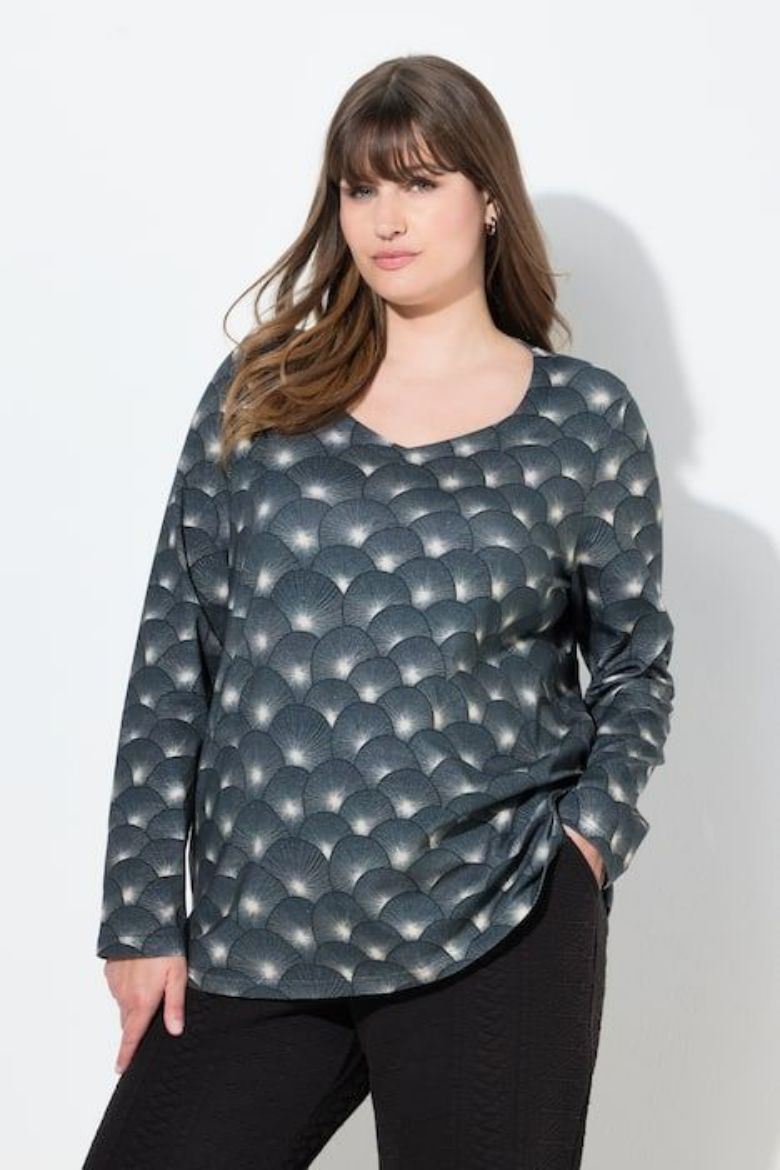 Moda za polnejše Majica dugih rukava plus velikost, xxl, Ulla Popken in Johann Popken (JP1880)