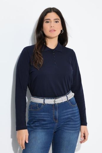 Moda za polnejše Majica Polo dugih rukava plus velikost, xxl, Ulla Popken in Johann Popken (JP1880)