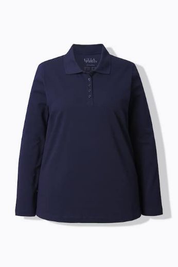 Moda za polnejše Majica Polo dugih rukava plus velikost, xxl, Ulla Popken in Johann Popken (JP1880)