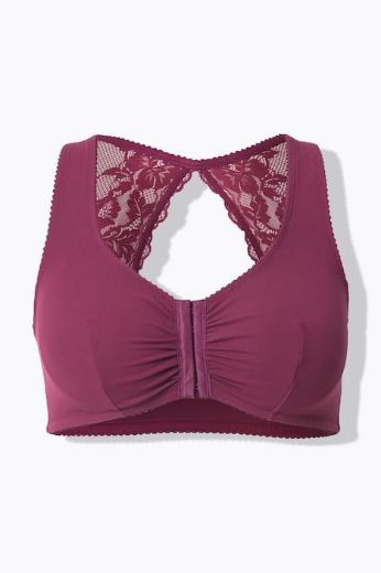 Moda za polnejše Grudnjak bez žica na prednje kopčanje plus velikost, xxl, Ulla Popken in Johann Popken (JP1880)