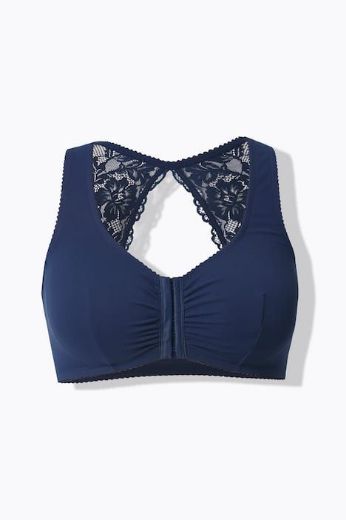 Moda za polnejše Grudnjak bez žica na prednje kopčanje plus velikost, xxl, Ulla Popken in Johann Popken (JP1880)
