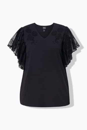 Moda za polnejše Majica kratkih rukava V ovratnika plus velikost, xxl, Ulla Popken in Johann Popken (JP1880)