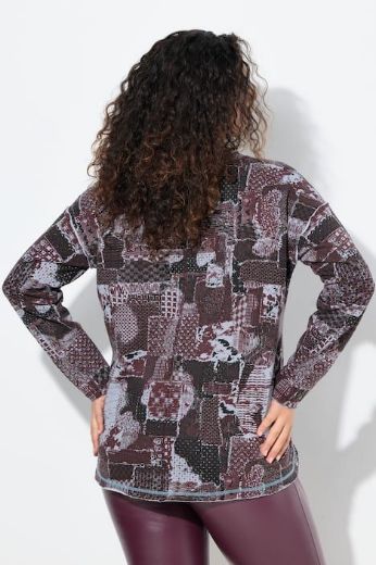 Moda za polnejše Majica dugih rukava V ovratnika plus velikost, xxl, Ulla Popken in Johann Popken (JP1880)