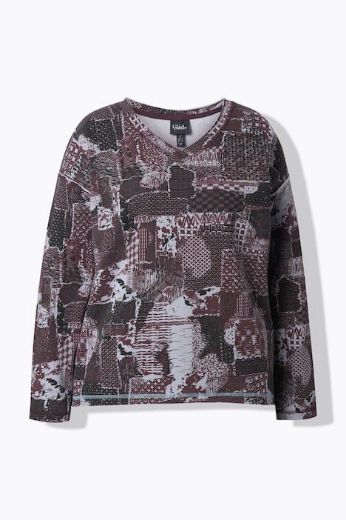Moda za polnejše Majica dugih rukava V ovratnika plus velikost, xxl, Ulla Popken in Johann Popken (JP1880)