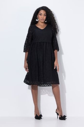 Moda za polnejše Haljina elegantna 3/4 rukava A kroja plus velikost, xxl, Ulla Popken in Johann Popken (JP1880)