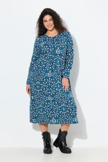 Moda za polnejše Haljina dugih rukava A kroja plus velikost, xxl, Ulla Popken in Johann Popken (JP1880)