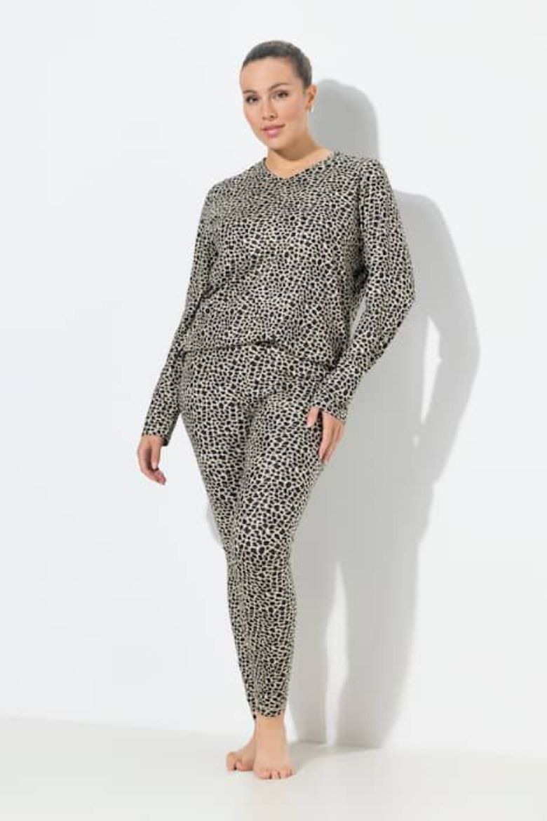 Moda za polnejše Tajice s leopard uzorkom plus velikost, xxl, Ulla Popken in Johann Popken (JP1880)