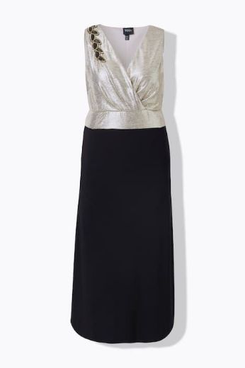 Moda za polnejše Haljina elegantna maxi bez rukava V ovratnika plus velikost, xxl, Ulla Popken in Johann Popken (JP1880)