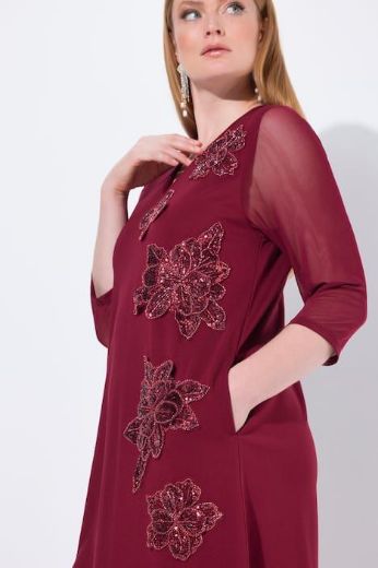 Moda za polnejše Haljina elegantna 3/4 rukava V ovratnika plus velikost, xxl, Ulla Popken in Johann Popken (JP1880)
