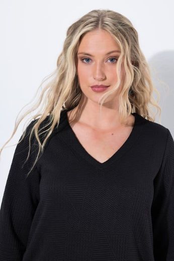 Moda za polnejše Haljina 3/4 rukava V ovratnika plus velikost, xxl, Ulla Popken in Johann Popken (JP1880)