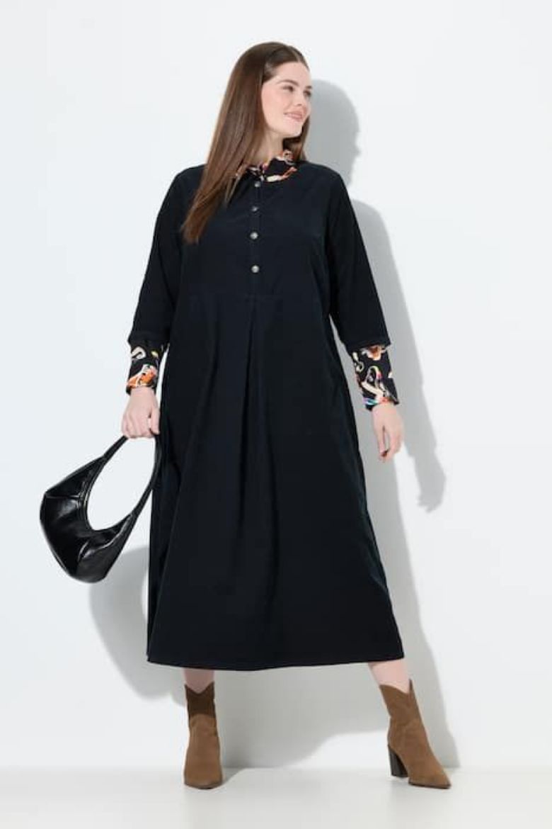 Moda za polnejše Haljina maxi 3/4 rukava plus velikost, xxl, Ulla Popken in Johann Popken (JP1880)