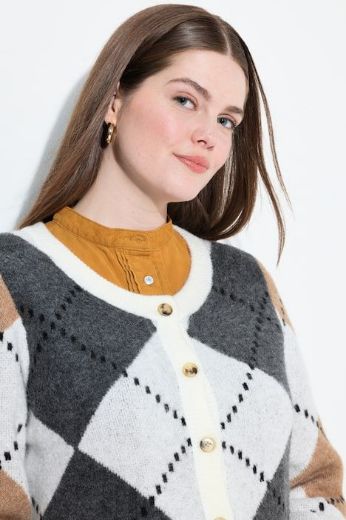 Moda za polnejše Kardigan pleteni na kopčanje plus velikost, xxl, Ulla Popken in Johann Popken (JP1880)