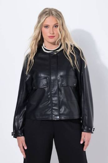 Moda za polnejše Jakna od umjetne kože šireg kroja plus velikost, xxl, Ulla Popken in Johann Popken (JP1880)