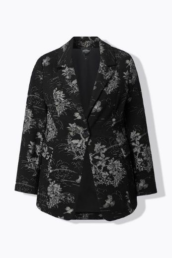 Moda za polnejše Sako cvjetnog motiva plus velikost, xxl, Ulla Popken in Johann Popken (JP1880)
