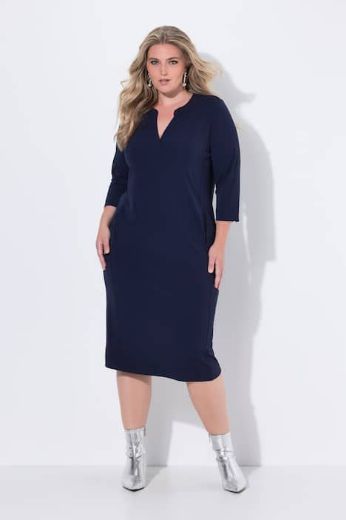 Moda za polnejše Haljina midi 3/4 rukava plus velikost, xxl, Ulla Popken in Johann Popken (JP1880)