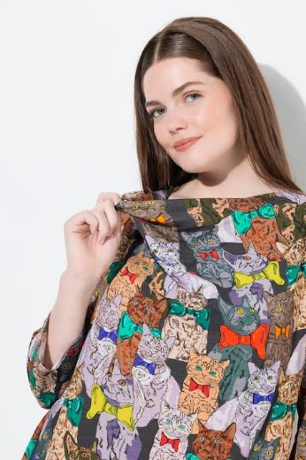 Moda za polnejše Majica s printom spuštenog ovratnika plus velikost, xxl, Ulla Popken in Johann Popken (JP1880)