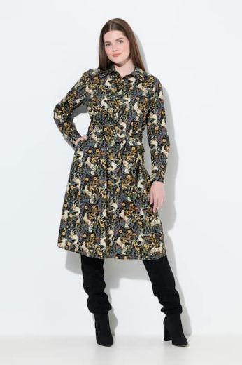 Moda za polnejše Haljina dugih rukava na kopčanje plus velikost, xxl, Ulla Popken in Johann Popken (JP1880)