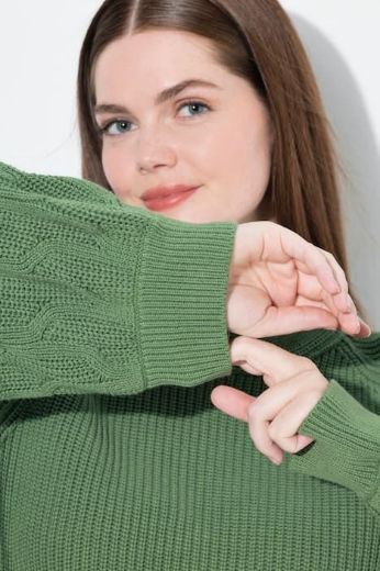 Moda za polnejše Pulover od eko pamuka plus velikost, xxl, Ulla Popken in Johann Popken (JP1880)